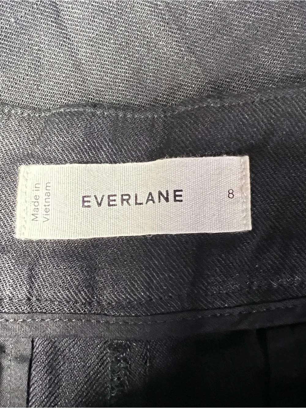 Everlane The Wide-Leg Pant Stretch Linen Black Size 8 NWOT European Flax